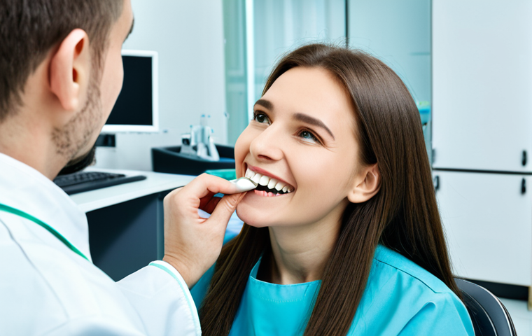 **
"A professional female dentist in a modern, clean dental office in Moscow, fully clothed in a modest medical uniform, examining a patient's teeth. The office features state-of-the-art equipment. Safe for work, appropriate content, perfect anatomy, correct proportions, professional dental setting, high quality, well-formed hands, proper finger count, natural body proportions, professional."
**