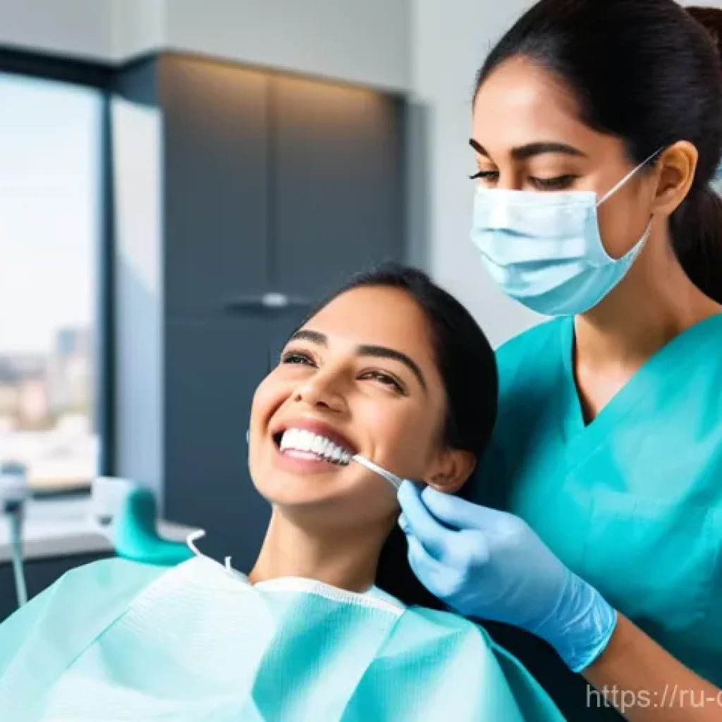 치과위생사 해외 취업 기회 - **Prompt:** A highly skilled and confident female dental hygienist, ethnically diverse (e.g., of Sou...